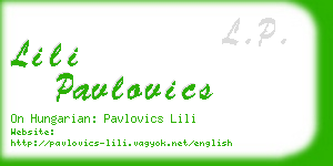 lili pavlovics business card